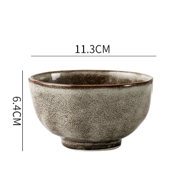 Cuenco de 4,5 pulgadas con patrón de piedra antiguo