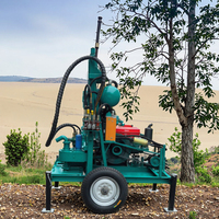 Foreuse rotative portable Dolphin 25HP à moteur diesel pour puits d'eau, profondeur maximale 150m, pour petites exploitations agricoles et usage domestique