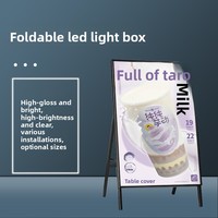 Fabrik-Großhandel LED-Leuchtkasten Werbetafel Leuchtendes Poster Ausstellungskarte Mobiles Laden Vertikales Bodenschild Faltbar Gehärtet