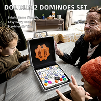 Jeu de dominos colorés Double12 avec 91 tuiles, étui en mélamine écologique, effets sonores pour le jeu du Train mexicain, marque WINSIR