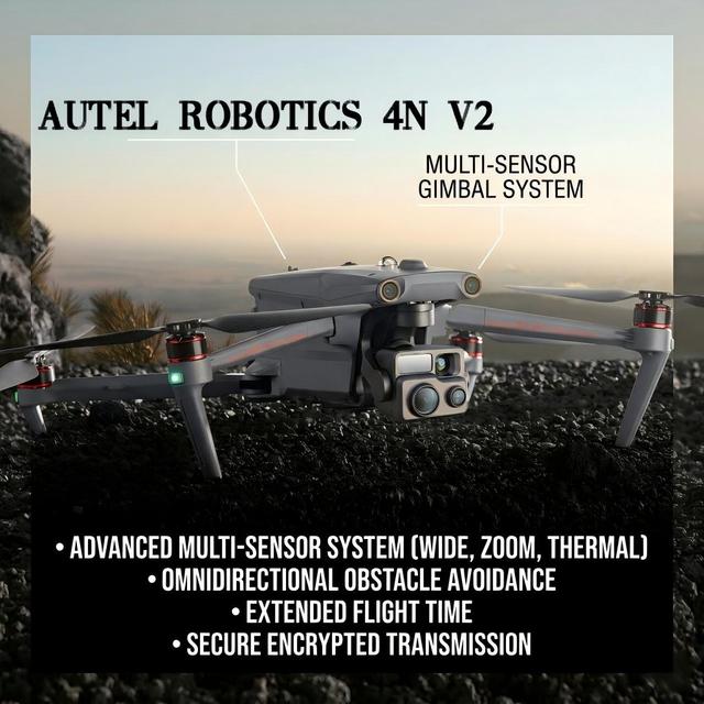 Autel Robotics EVO Max 4N V2 Dual Camera Professional Thermal Imaging Drone 20KM Transmission 8K Resolution Plastic Construction