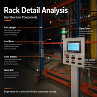 Système de rayonnage automatisé à quatre voies EYDA, rayonnage à navette robuste en fer/acier, stockage de palettes haute densité pour les grands centres de distribution