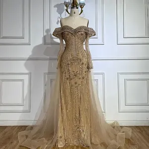 Serena collina Nude sirena elegante con perline di lusso abiti da sera Dubai abiti 2024 per l'occasione formale LA72397 personalizzati - Product Image 2