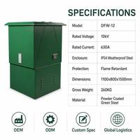 Wanbo -282 Boîtier de distribution de câbles haute tension DFW-12 10kV 630A extérieur résistant aux intempéries, armoire de jonction de câbles électriques