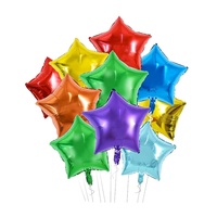 Petit ballon en forme d'étoile en feuille d'aluminium rose or noir argent bleu violet gonflable à l'air ou à l'hélium de 10 pouces pour les décorations de fête