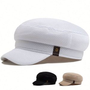 หมวกเบเร่ต์สไตล์เรโทรสำหรับผู้หญิงปี 2025 แฟชั่นฤดูร้อน ระบายอากาศได้ดี หมวกทรงแคเด็ตแบบสบายๆ - Product Image 1