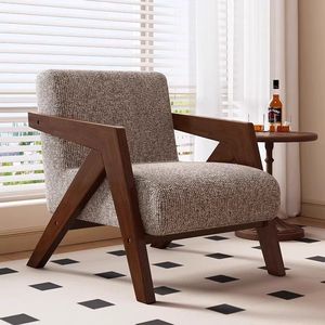 Sillón de Estilo Vintage, Asiento Individual, Estructura Resistente, Silla para Sala de Estar - Product Image 1