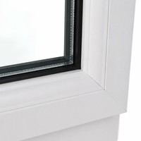Fenêtre à battant en PVC de haute qualité, design européen moderne, double vitrage, pour maison de luxe