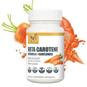 Capsules de bêta-carotène végétalien de qualité supérieure soutien de la vision santé de la peau complément alimentaire antioxydant pour adultes approvisionnement en vrac - Product Image 6