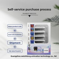 Distributeur automatique de chocolat, de sachets de thé, de collations et de boissons avec code QR, acceptant les paiements par carte de crédit et pièces, pour usage intérieur