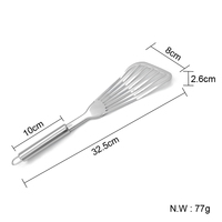 Pelle à poisson pour steak frit Spatule fendue en acier inoxydable de qualité alimentaire
