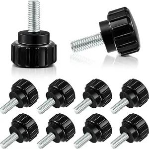 Trung Quốc Nhà máy cung cấp thép carbon nam Threaded Knurled thumbscrew vít trên knobs Grips đen vòng kẹp vít