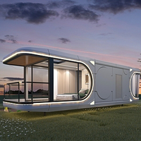 Maison préfabriquée modulaire de luxe portable 1150mm*330mm*330mm, design moderne, capsule spatiale