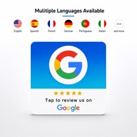 Autocollant NFC personnalisé avec logo pour les avis Google de votre entreprise, plaque NFC avec code QR pour avis Google, étiquette de table sociale pour entreprises