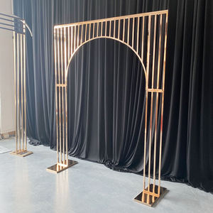 Wedding <b>Party</b> Supplies Metal Gold Arch Frame Flower Stand Arch <b>Backdrop</b> for Wedding Decorations - Product Image 5