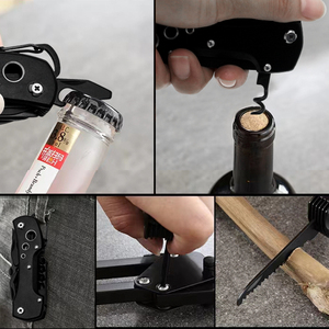 Lưỡi Dao Bằng Thép Không Gỉ 420 Chất Lượng Cao 11 Trong 1 Dụng Cụ Sinh Tồn Cắm Trại Ngoài Trời Dao Đa Năng Bỏ Túi - Product Image 6