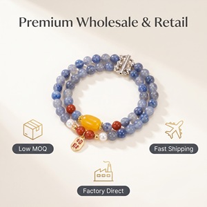 <span class=keywords><strong>Bracelet</strong></span> perlé en alliage de zinc plaqué argent, pierre naturelle, bijoux bohèmes, cadeau unisexe - Product Image 3