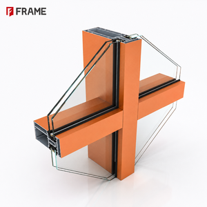 Muro Cortina <span class=keywords><strong>de</strong></span> Vidrio Moderno y Colorido, Fachada Tintada Serie 60, Sistema <span class=keywords><strong>de</strong></span> Fijación, Diseño Personalizado, Soporte para <span class=keywords><strong>Fachadas</strong></span> <span class=keywords><strong>de</strong></span> Edificios Comerciales - Product Image 2