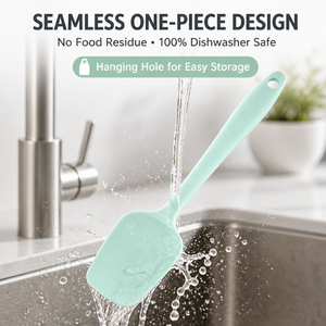 Spatule en silicone de qualité alimentaire résistante à la chaleur avec logo personnalisé, spatule antiadhésive monobloc pour mélanger la crème et les gâteaux, idéale pour la pâtisserie - Product Image 3