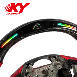 Volante Deportivo Personalizado de Fibra de Carbono Forjado con LED RPM para Honda Accord 8.ª Generación Coupé LX SE EX MT AT Odyssey 2008-2013 - Product Image 2