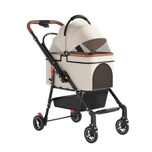 Yeni Küçük ve Orta Boy Nefes Alabilen Katlanabilir Entegre Metal Evcil Hayvan Arabası Kediler Köpekler Teddy G17 Modeli - Product Image 5