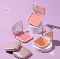 Poudre de fard à joues hautement pigmentée, faible MOQ, palette de fard à joues rose scintillant, cosmétiques de marque privée, fard à joues crémeux végétalien, maquillage longue durée