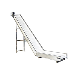 L Vorm Hellende Geweigerde Transportband Gespleten Sanitaire Washdown Band Transportband Voor Voedingsindustrie - Product Image 1