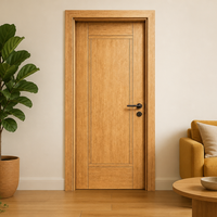 Porte creuse moderne en WPC imperméable avec surface finie pour usage intérieur (chambre, salle de bain, hôpital, hôtel) - Tailles personnalisées disponibles