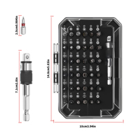 Jeu de 37 embouts de tournevis colorés avec rallonge à dégagement rapide de 70 mm, embouts en acier CR-V, Tri-wing pour la réparation de téléphones/portables