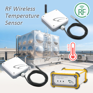 ระบบเซ็นเซอร์วัดอุณหภูมิไร้สาย IoT ดิจิทัลสำหรับภายนอกอาคาร 2 ชุด ใช้แบตเตอรี่ลิเธียม 3.6V อ่านค่าระยะไกล - Product Image 1