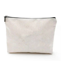 Trousse de Toilette de Voyage Personnalisée, Longue, Unie, Écologique, Réutilisable, Lavable, en Petite Toile de Coton, avec Logo Imprimé