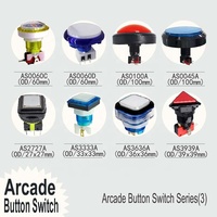 Bouton poussoir d'arcade transparent Wintai-Tech Chine avec LED et micro-interrupteur momentané 100 mm