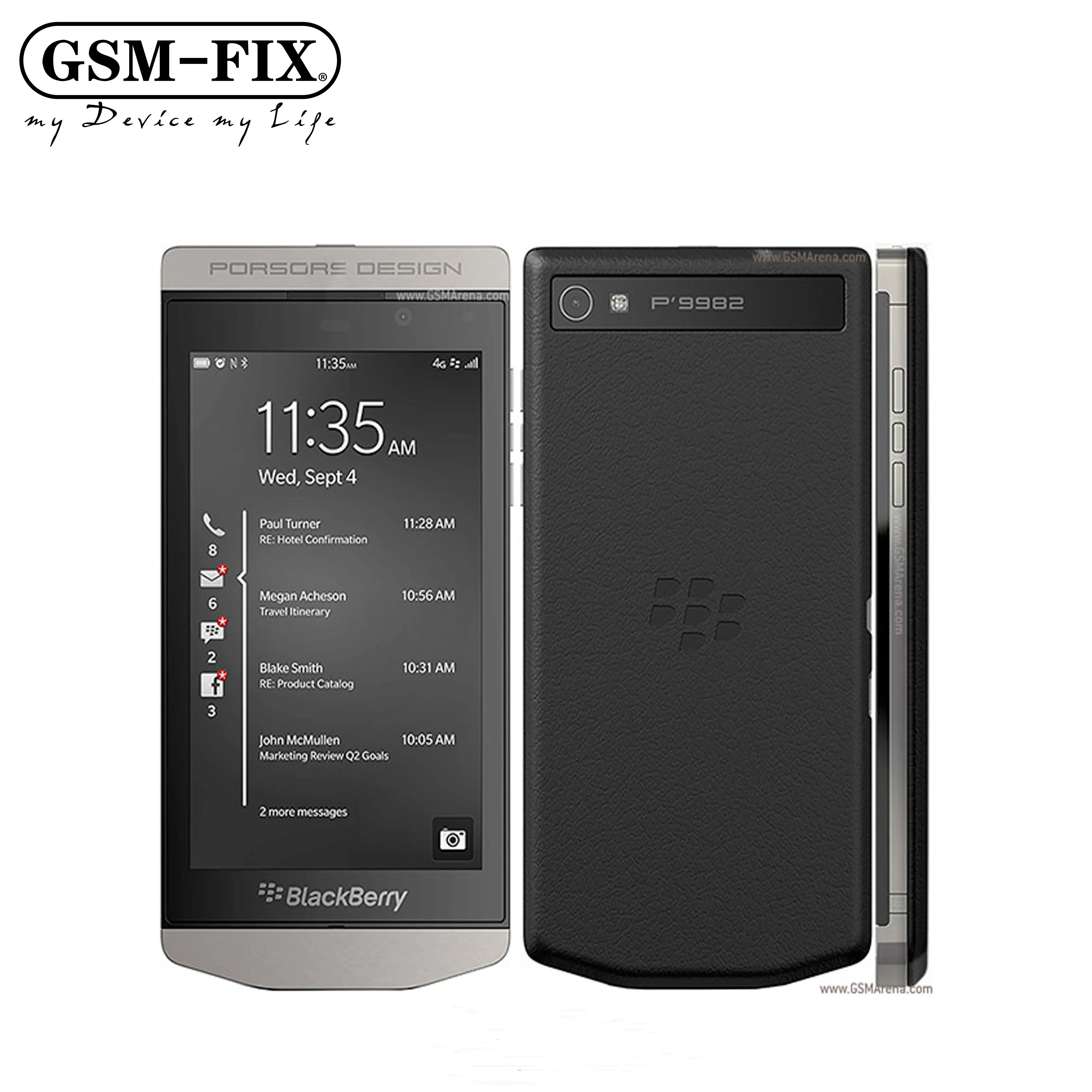 GSM-FIX für BlackBerry Porsche Design P'9982 4G LTE Handy 4,2 Zoll IPS LCD SmartPhone Snapdragon S4 Pro Handy