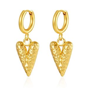 LT- <span class=keywords><strong>MS</strong></span>-668 Boucles <span class=keywords><strong>d</strong></span>'oreilles pendantes à la mode Cerceaux ronds polyvalents en acier inoxydable Plaqué 18K Bijoux simples pour femmes Vente en gros - Product Image 3