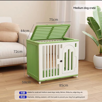 Cage pour animaux de compagnie en plastique solide pliable portable d'intérieur imperméable de haute qualité avec fermeture à bouton