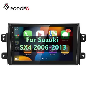 Podofo 9 "Autoradio Android per Suzuki SX4 2006-2013 Autoradio Autoradio con Carplay Android Auto GPS Wifi Hifi Audio FM RDS