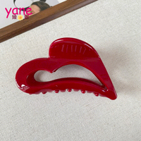Barrettes à cheveux en acétate de cellulose écologiques de haute qualité en forme de cœur de 9 cm pour femmes, pour la Saint-Valentin