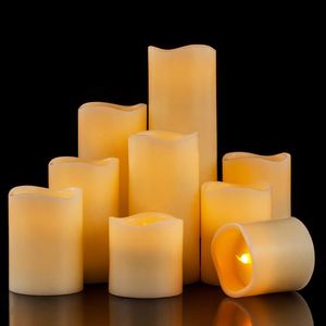Wedding Ramadan Diwali Halloween Home Decoration Eco-Friendly Flameless Candles 4"-9" Battery Operated Remote Control <b>Timer</b> Real - Product Image 3