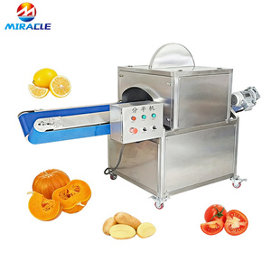 Machine industrielle de découpe en deux des concombres en acier inoxydable, équipement de fendage des concombres pour usine de cornichons et préparation de salades - Product Image 1