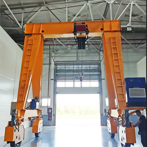 고용량 고무타이어 갠트리 크레인 (RTG) 휠 타이어 80톤 적재 용량 콘크리트 파이프 리프팅 머신 엔진 모터 10m - Product Image 2