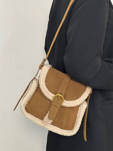 Bolso de Hombro de Ante Sintético para Mujer, Estilo Coreano Retro, Pequeño, Nuevo y Moderno 2025, de Poliéster, para Otoño e Invierno - Product Image 5