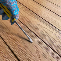 Plancher en bois composite imperméable pour terrasse extérieure, revêtement de sol WPC