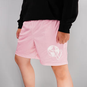 Pantalones cortos de baloncesto con estampado Rosa Venta al por mayor Pantalones cortos de malla personalizados, pantalones cortos de malla con estampado completo para hombres - Product Image 3
