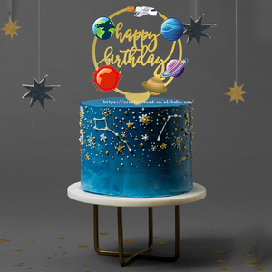 Décoration de gâteau tendance 2025 pour joyeux <span class=keywords><strong>anniversaire</strong></span> / Baby shower / M. et Mme, topper de gâteau en acrylique pour fête de réunion - Product Image 3