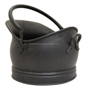 ถังถ่านหินเหล็กทรงกลมทำด้วยมือถังโลหะทำจากโลหะสีบรอนซ์ดีไซน์คลาสสิกสำหรับกลางแจ้ง - Product Image 3