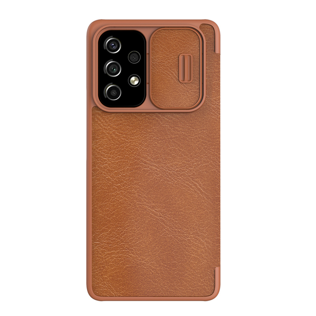 Nillkin Slim Leather Case for Samsung Galaxy A53 A73 Full Protection With Card Slot Sliding Camera Phone Cover