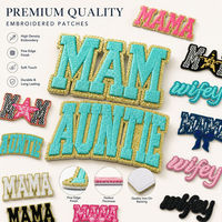 Patchs thermocollants en tissu brodés colorés et mignons avec motifs MAMAN, MÈRE, MRS, WIFY, Nœud, pour vêtements, trousses de maquillage, casquettes de camionneur, DIY, cadeau Fête des Mères