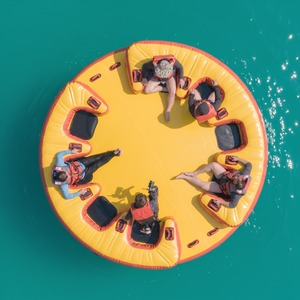 Bote Inflable de PVC de Alta Calidad <span class=keywords><strong>con</strong></span> <span class=keywords><strong>Respaldo</strong></span> Cómodo, Bote Giratorio Remolcable Tipo Banana, Twister Acuático UFO para Paseos en Bote Disco - Product Image 3