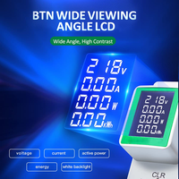 MT-008 Tungau AC 50-300V 100A Pengukur Kwh Meter Listrik Multi Digital Ammeter AC Din Rail Power Energy Meter
