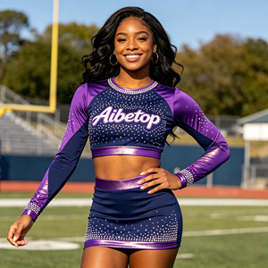 Uniforme de cheerleading Hyper Sport, coupe <span class=keywords><strong>super</strong></span> extensible et sans contraintes, conception flexible pour les cascades de cheerleading, les sauts et les mouvements de haute difficulté - Product Image 2